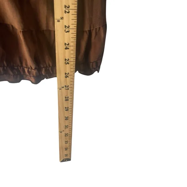 Agenda Y2k Women's Size Large Brown 2000s V Neck‎ Blouse - Image 7