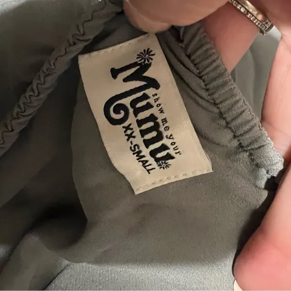 Show Me Your Mumu SMYM Heather halter maxi dress in Soft Charcoal Crisp NEW XXS - Image 6