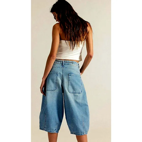 Free People Amada Crop Barrel Jeans Amor 28 - Image 4