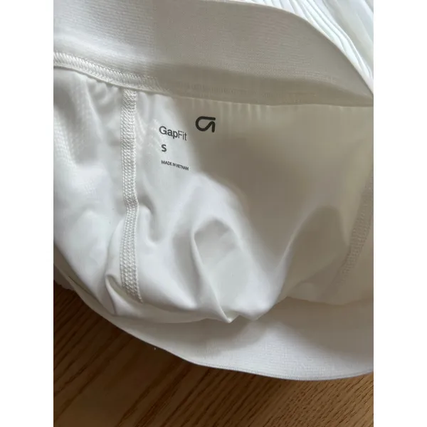 #2 New Womens GapFit Athletic Pleaded Stretchy Skort w/Inside Pocket White Small - Image 5