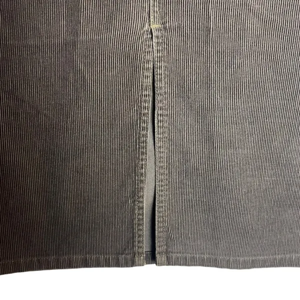 Vintage Old Navy Women's 4 Corduroy Pencil Skirt Brown‎ Front Slit Y2K - Image 3