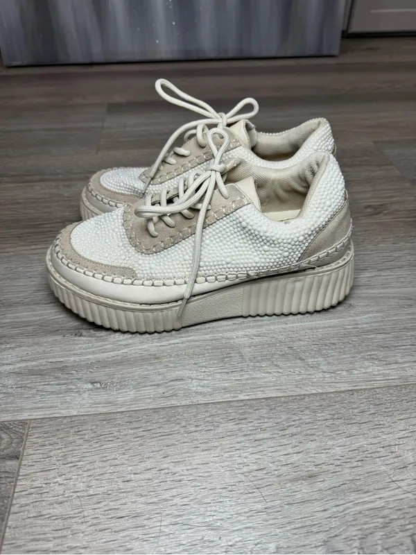 Pierre Dumas Embellished Pearl Platform Shoes - Image 3