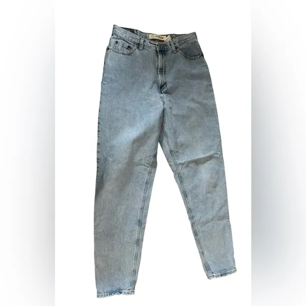 VTG Gap Blue Jeans No. 9 Reverse Fit RVS Sz 10/34 Light Wash High Rise Baggy Fit - Image 2