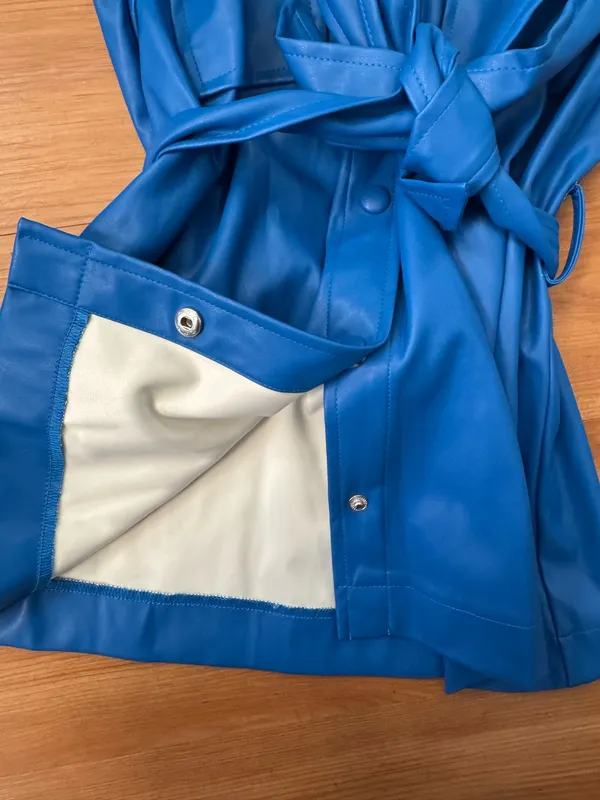 H&M Pieces Leather Belted Shacket - Image 7