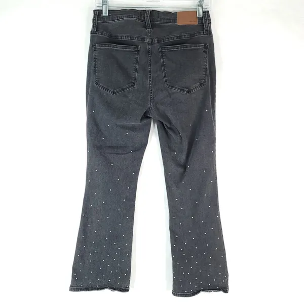 Madewell Jeans Womens‎ 28 Black Scattered Metallic Dot Cali Demi Boot K2484 - Image 3
