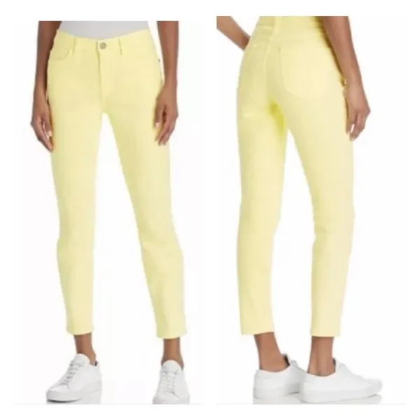 Current/Elliott Stiletto Skinny Jeans women’s 27 ‎ light yellow cropped denim - Image 2