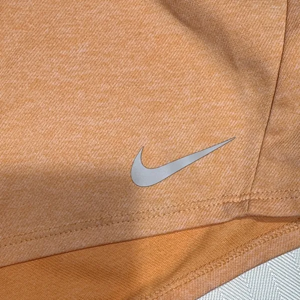 Nike Women's Light Peach Athletic Shorts with Reflective Swoosh - Image 2