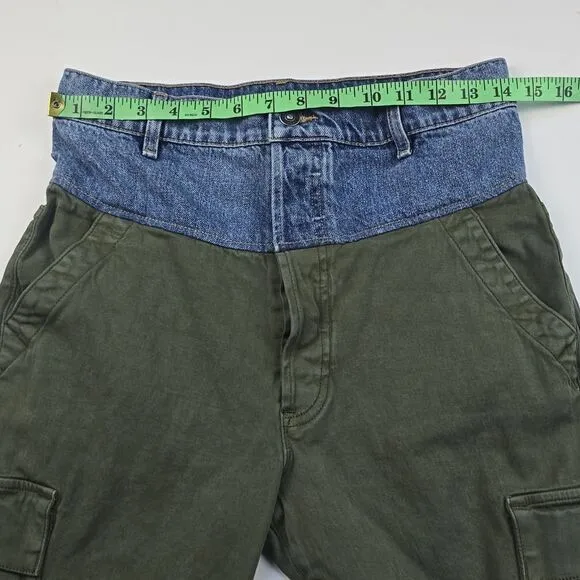 Hudson -1169 Women's Green‎ Cargo High Rise Denim Waist Trousers Pants Size 25 - Image 8