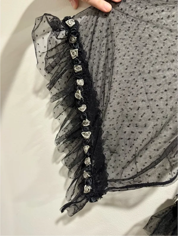 Unholy Dolls Kill Midnight Honeymoon Sheer Gothic Tulle Robe NWT OS - Image 5