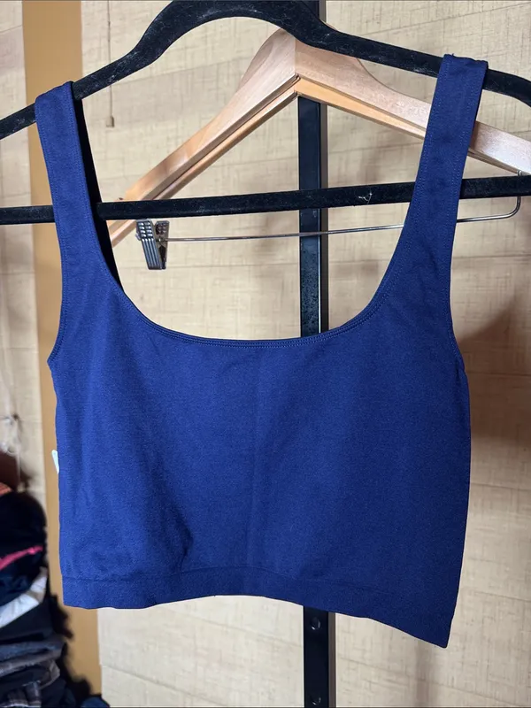 Free People Intimately Meg Seamless Crop Top Navy XS/S NWT Sold Out Online - Image 6