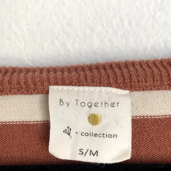 5/$25 By Together Striped‎ Pullover in Brown/White - Image 3