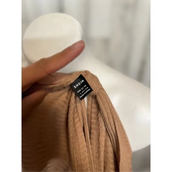 Brown crop top blouse - Image 4