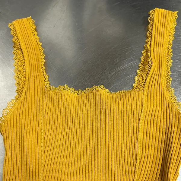 Forever 21 Yellow Ribbed Bodysuit - Size Medium - VGUC - Image 2