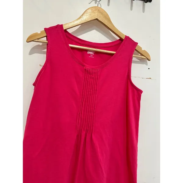 Lands End Womens Pink Sleeveless Cotton Blend Shift Dress XS 2-4 Casual Beach - Image 3