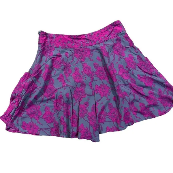 Free People Sheila‎ Vivid Purple & Gray Floral Culotte Shorts sz 2 boho - Image 10