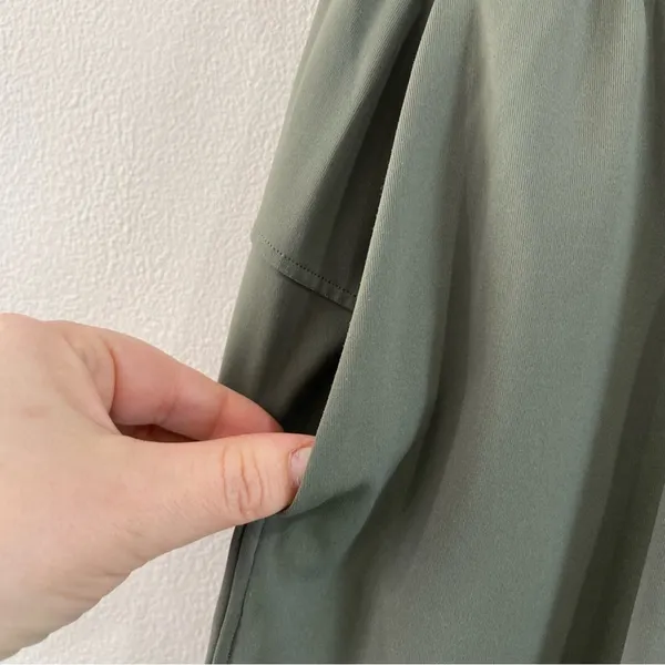 Lululemon On The Fly 7/8 Olive Green Tapered Ankle Athletic Pants W5BPNS Sz 2‎ - Image 6