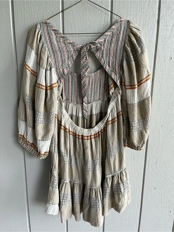 Free People Cosy Striped Mini Dress Co Size S - Image 4