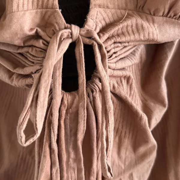 Free People Boho Elegant Rust Brown Dress Medium - Image 3
