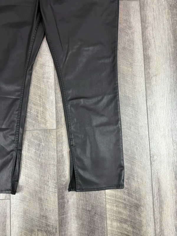 Abercrombie Black Leather Pants - Image 2
