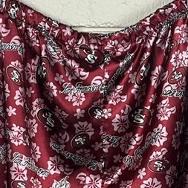 NFL for Her San Francisco 49ers Red Silky Pajama Pants size XL - Image 6
