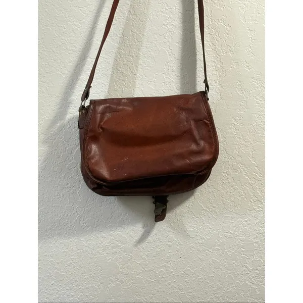Brown Leather Satchel and Fable Handmade Bag crossbody bag - Image 3