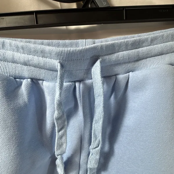 Aocku Sweatpants Juniors Petite Size XL Blue Drawstring Fleece 22.5" Inseam - Image 3