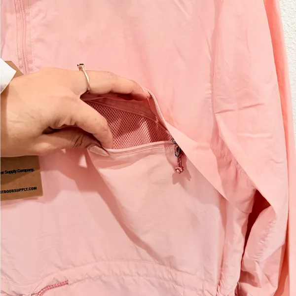 Avalanche Pink Lightweight Hooded Windbreaker Jacket • Zip Pockets • Size S - Image 4