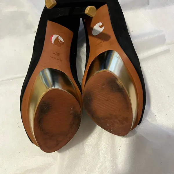 Zara Black Classic platform Heels 37 - Image 3