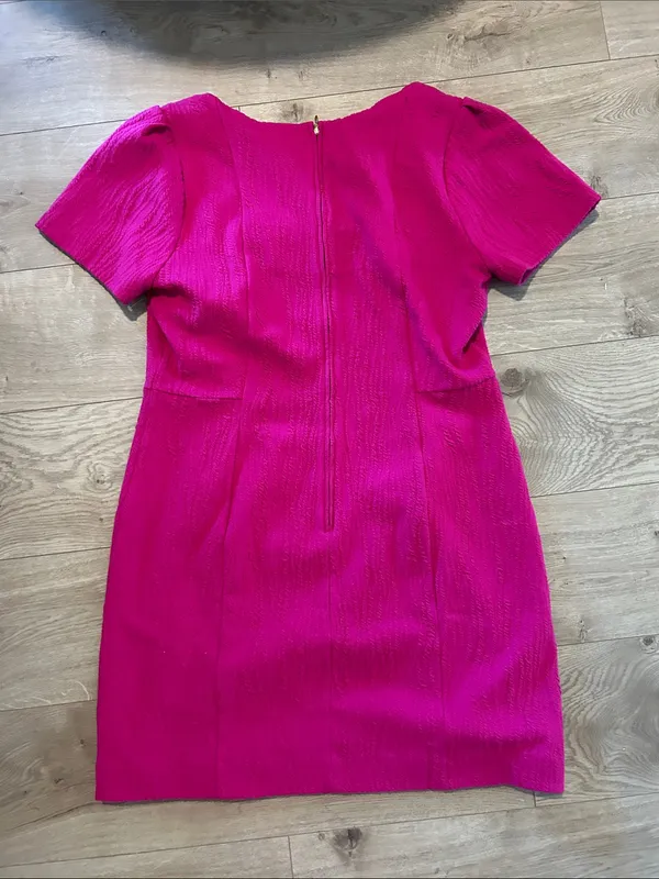 Lilly Pulitzer Pink Brinley Stretch Shift Dress Pink Jacquard Size XL, New NWOT - Image 3