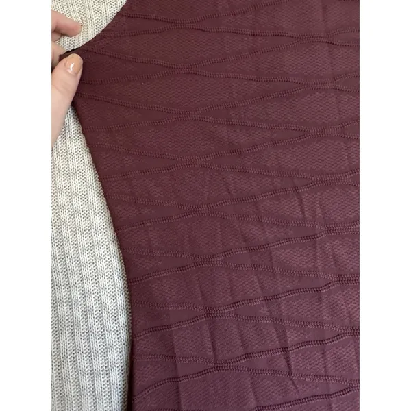 Windsor Burgundy High Neck Sleeveless Knit Sheath Midi Dress Size M MD1496WD - Image 3