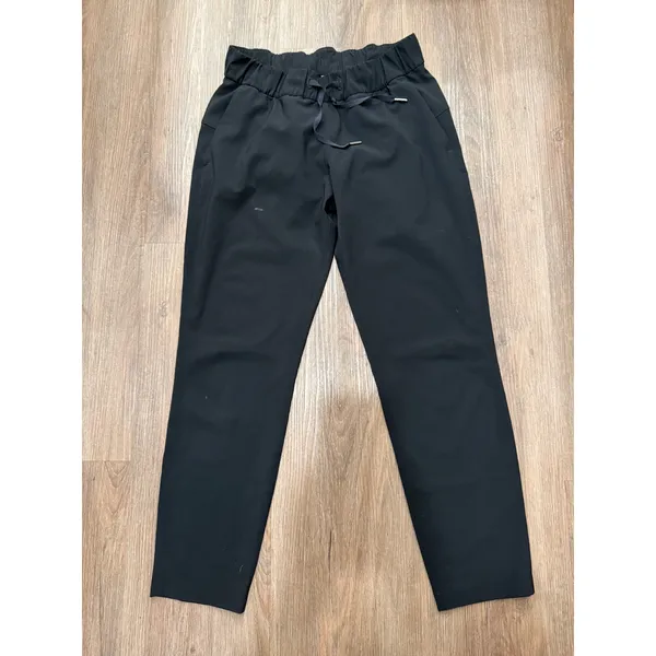 Lululemon On the Fly 7/8 Pant Black Luxtreme High Rise Drawstring Size 6 LW5BS1S - Image 2