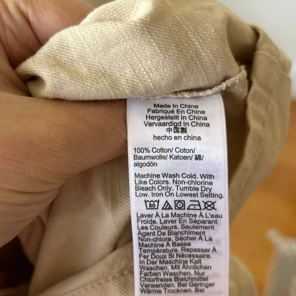 J.Crew Light Tan Cotton Adjustable Waist Utility Shift Dress - Image 6