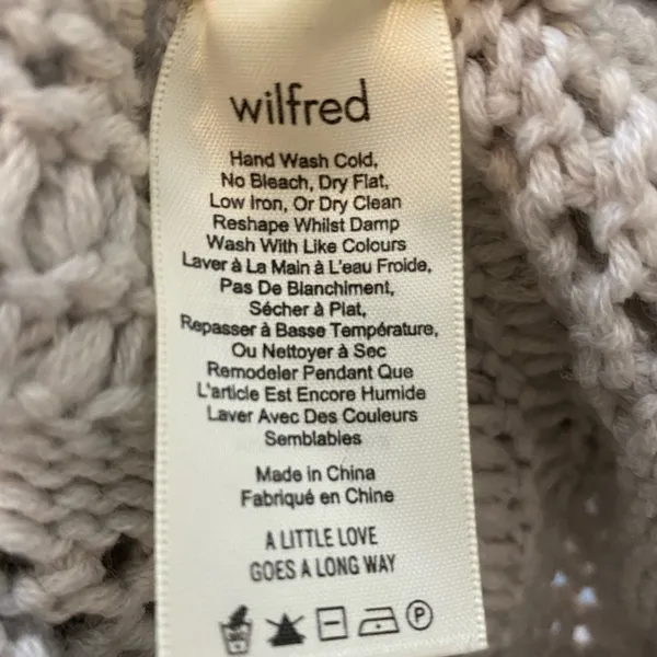 Wilfred Marino Wool Chunky Open-Knit Sweater Size M - Image 6