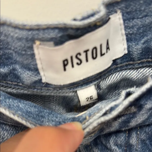 Pistola charlie high rise distressed straight leg Jeans - Image 4