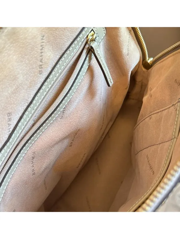 Brahmin Felicity Sand Topsail Backpack Smooth Leather Quiet Luxury bag purse - Image 9