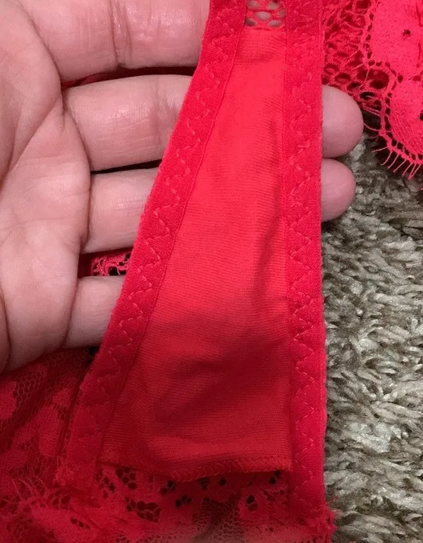 Victorias Secret Sexy Red lace Teddy thong mesh on butt size woman small - Image 12