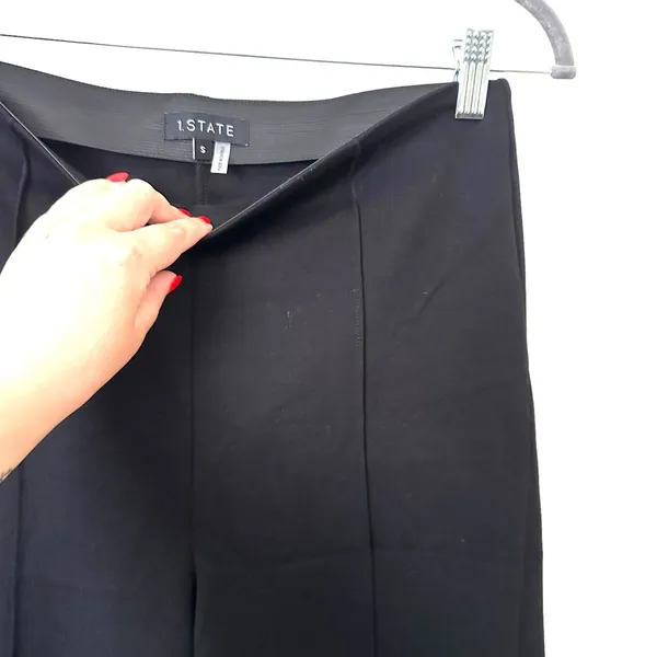 1.STATE Wide Leg Front Seamed‎ Pant Black Sz Small - Image 4
