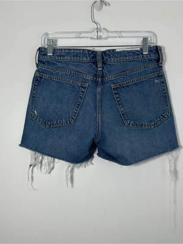 Rag & Bone Dre Low Rise Denim Size 25 Raw Hem Cutoff Shorts - Image 3