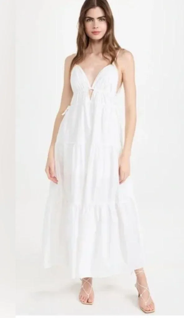 ASTR The Label Cassie Tiered White Maxi Dress- Saks5th Ave - Image 6