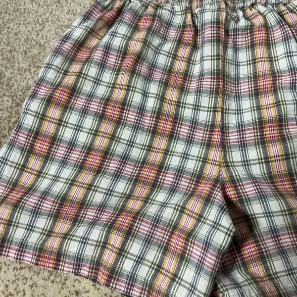 Fashion Bug Granola Plaid‎ Casual Shorts Womens M Multi-Color Elastic Cotton - Image 6