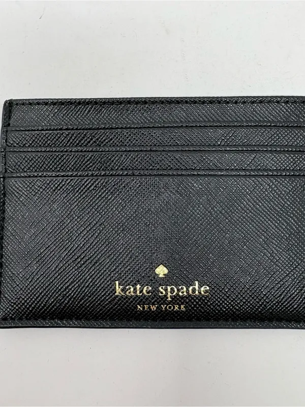 Kate Spade Black Blingbling Small Wallet Slim Card Holder 4.25”x3” New No Tags - Image 2