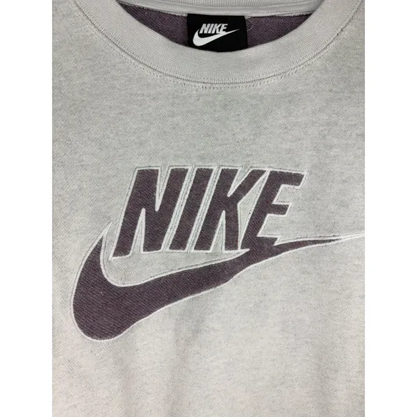 Nike Sportswear Move to Zero French Terry Logo Dress Small Gray Purple Swoosh - Image 2