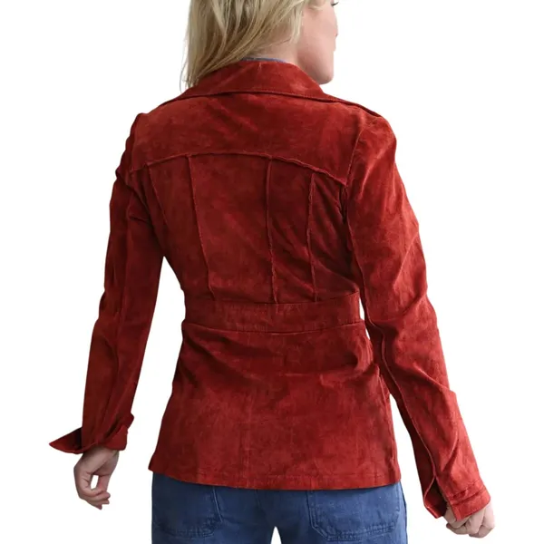 Arden B Vintage Suede Jacket Women Medium Rust Y2K Vintage Boho Western Autumnal - Image 3