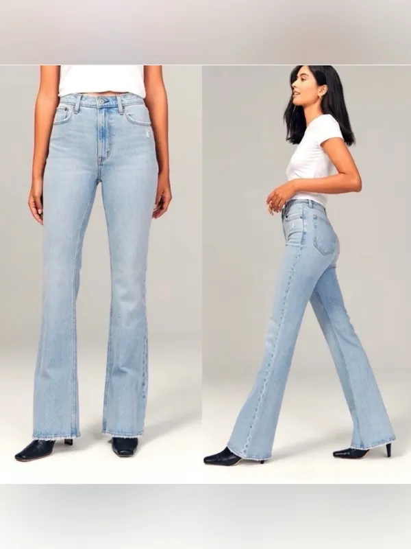 Abercrombie & Fitch The Vintage Flare High Rise Jeans Women’s 29 Short NWT - Image 2