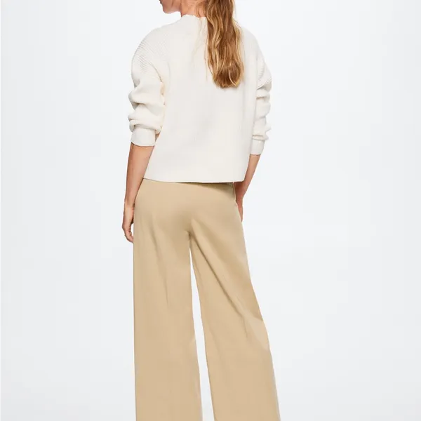 Mango Pleat detail cotton trousers size 6 - Image 2