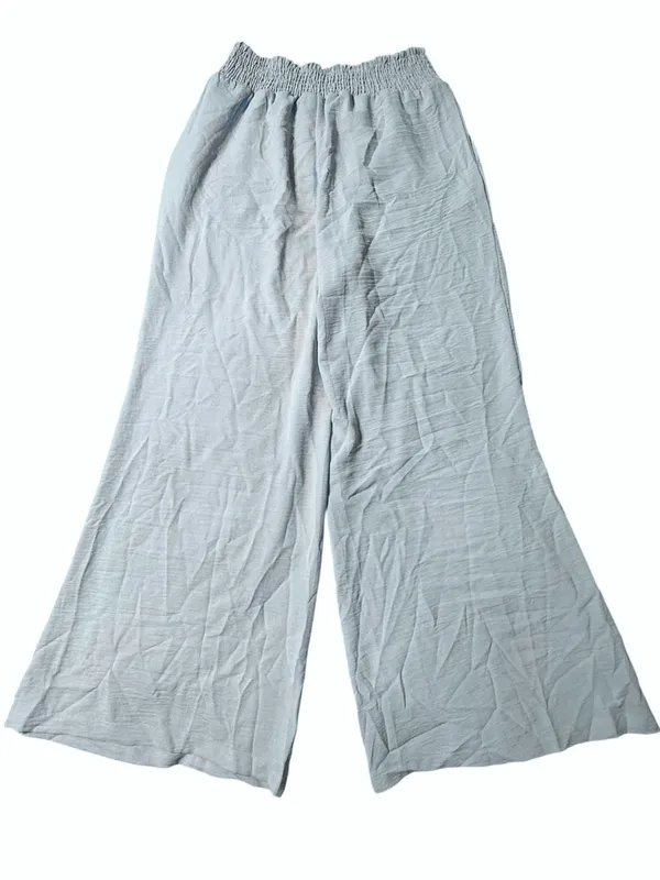 Dokotoo Wide Leg Smocked Waist Palazzo Pants Light Blue M - Image 4