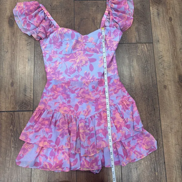 Amanda Uprichard Mackey Romper in Midsummer Ruffle Women's Size Small NO BELT - Image 8