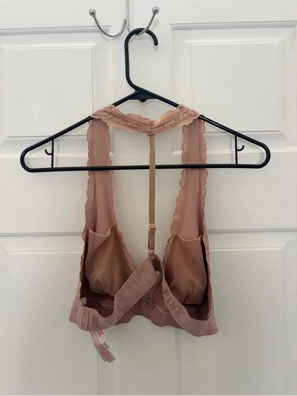 PINK Victoria's Secret Rose Taupe Lace Bralette - Image 4