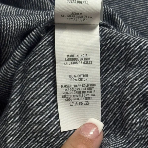 NEW Aerie Anytime Fave Twill Button‎ Down Flannel Blue Capsule Outdoors XXL - Image 9