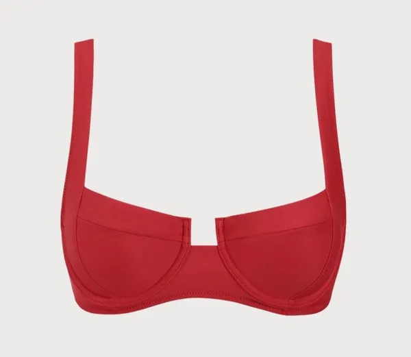 Berlook ECONYL® Red Underwire Bikini Top & High Waisted Bottom - Image 5